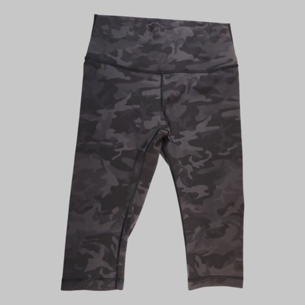 Lululemon Align High Rise Crop 17 Camo Heritage 365 Deep Coal Multi Size 8 Nulu